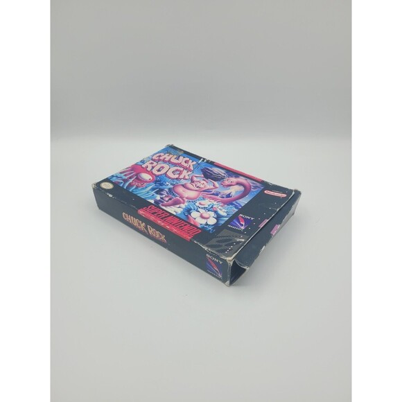 Chuck Rock (Super Nintendo, 1992) Cart & Box Only - Picture 3 of 7